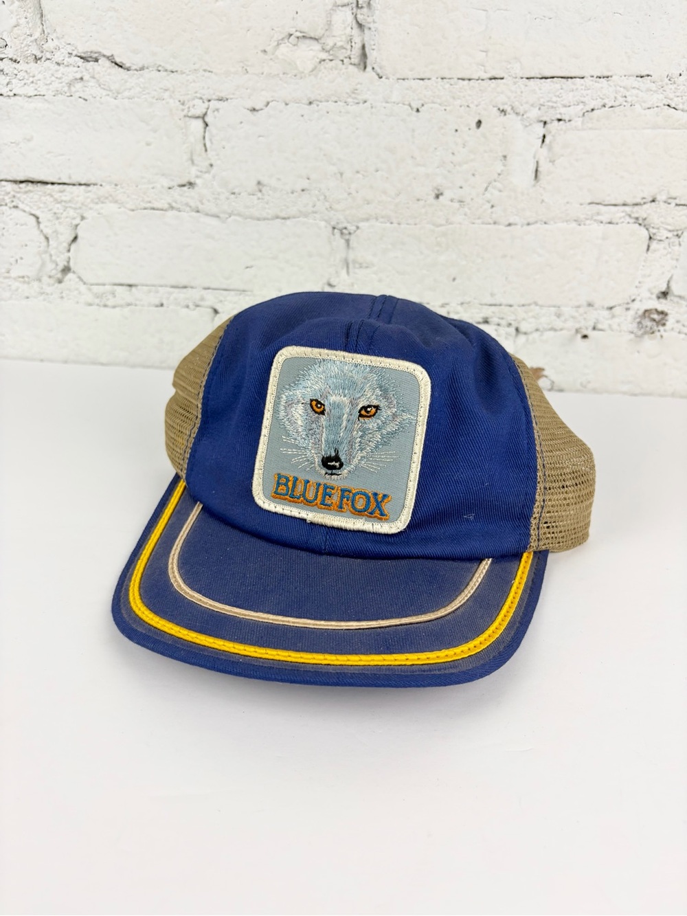 Vintage Blue Fox Paramount USA Mesh Snap Back Trucker Hat